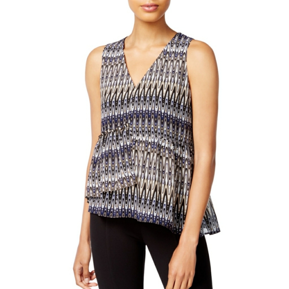 Kensie printed Peplum top L